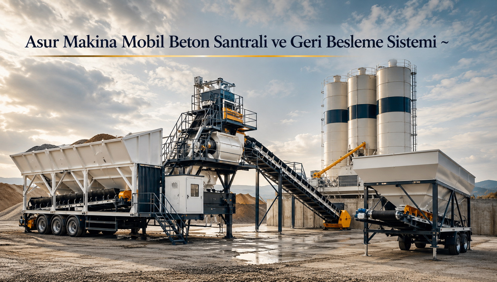 60 M3 Mobil Beton Santrali ve Geri Besleme Sistemi ~ Asur Makina
