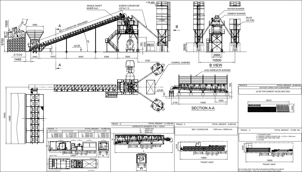 ASURMAK STN-105 m3 Технический чертёж