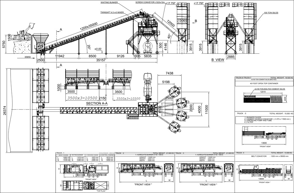 ASURMAK STN-160 m3 Teknik Resim
